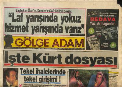 Gölge Adam Gazetesi 21 Temmuz 1987 - Tekel İhalelerinde Tekel Girişimi ! GZ114276 - 1