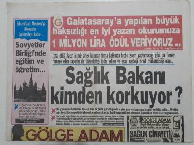 Gölge Adam Gazetesi - 22-28 Kasım 1988 - İmal Ettiği İlacın İçinde Sinek Bulunan Firma Hakkında Hiç Bir İşlem Yapılmadı GZ112654 - 1