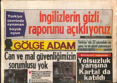 Gölge Adam Gazetesi 23 Haziran 1987 - Sanayi Bakanlığı Sakıp Sabancıya İhtar Çekti... GZ114215 - 1
