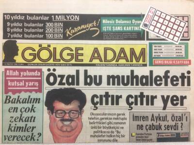 Gölge Adam Gazetesi 23 Mayıs 1986 - Ahu Tuğbanın Genç Kızlara Nasihati GZ51015 - 1