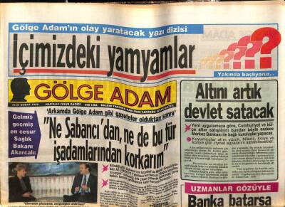 Gölge Adam Gazetesi 23 Şubat 1988 - Altını Artık Devlet Satacak GZ58398 - 1