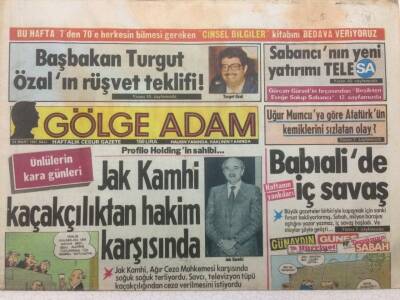 Gölge Adam Gazetesi 24 Mart 1987 - Turgut Özalın Rüşvet Teklifi GZ51072 - 1