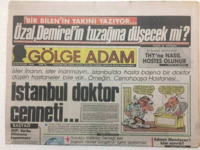 Gölge Adam Gazetesi 25 Eylül 1989 - Turgut Özal Demirelin Tuzağına Düşecek mi? GZ51088 - 1