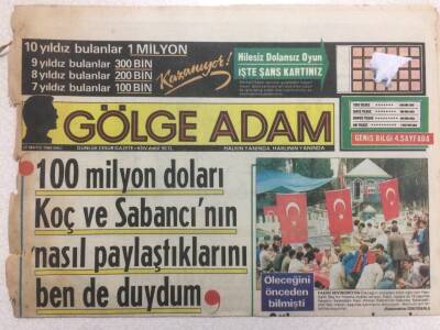 Gölge Adam Gazetesi 27 Mayıs 1986 - 100 Milyon Doları Koç Ve Sabancının Nasıl Paylaştıklarını Ben De Duydum GZ35977 - 1