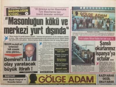 Gölge Adam Gazetesi 28 Haziran-5 Temmuz 1988 - Demirelin Olay Yaratacak Büyük İtirafı GZ51033 - 1