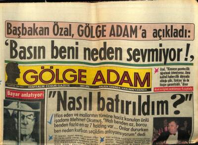 Gölge Adam Gazetesi 29 Eylül 1986 - Banu Alkan,Kalbime Kelepçe Vuracak Yokmu? GZ58378 - 1