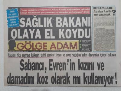 Gölge Adam Gazetesi - 29 Kasım-5 Aralık 1988 - Sabancı Evrenin Kızını Ve Damadını Koz Olarak mı Kullanıyor? GZ112653 - 1