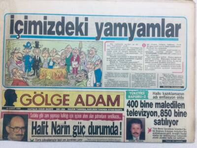 Gölge Adam Gazetesi 29 Şubat 1988 - İçimizdeki Yamyamlar GZ42070 - 1