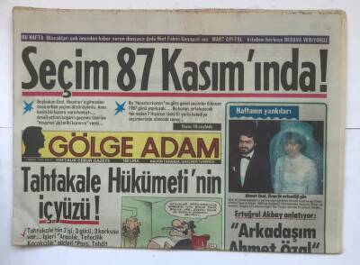 Gölge Adam Gazetesi 3 Mart 1987 - Tahtakale Hükümetinin İçyüzü ! GZ7872 - 1