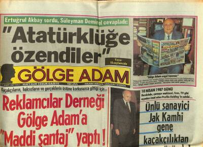 Gölge Adam Gazetesi 31 Mart 1987 - Baharın Yasak Aşkı, Ajda Pekkan, Müjde Ar, İbrahim Tatlıses GZ58483 - 1