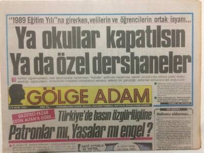 Gölge Adam Gazetesi 39 Ekim 1989 - Türk Futbolu Satılıyor GZ51044 - 1