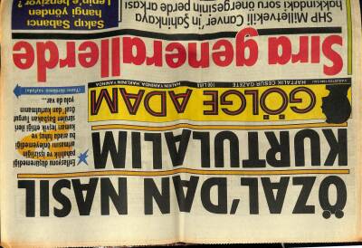 Gölge Adam Gazetesi 5 Ağustos 1986 - Banu Alkan, Füze Gibi Patlarım GZ58380 - 1