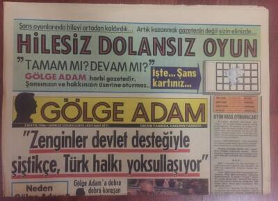 Gölge Adam Gazetesi 5 Mayıs 1986 -Yaşar Kemal İle Söyleşi Zenginler Devlet Desteği Artıkça Türk Halkı Yoksullaşıyor GZ10944 - 2