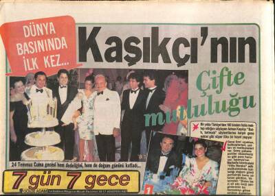 Gölge Adam Gazetesi 7 Gün 7 Gece Eki 10-17 Ağustos 1987 - Adnan Kaşıkçının Çifte Mutluluğu GZ106662 - 1