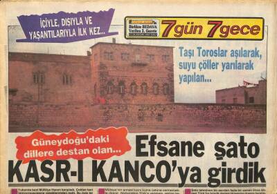 Gölge Adam Gazetesi 7 Gün 7 Gece Eki 17-24 Kasım 1987 - Güneydoğudaki Dillere Destan Olan Efsane Şato Kasr-ı Kancoya Girdik GZ114185 - 1