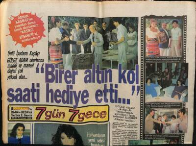 Gölge Adam Gazetesi 7 Gün 7 Gece Eki 19-24 Temmuz 1988 - Fatma Girik de TV Dizisi Peşinde GZ58544 - 1