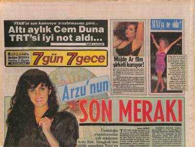 Gölge Adam Gazetesi 7 Gün 7 Gece Eki 20 Eylül 1988 - İbrahim Tatlıses Salgını - Müjde Ar Film Şirketi Kuruyor ! GZ114968 - 1