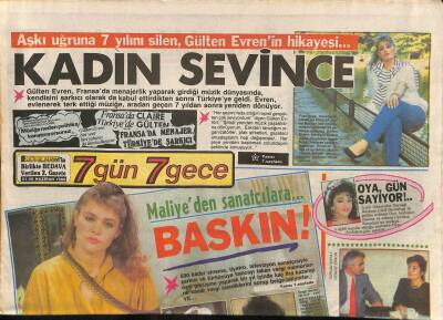 Gölge Adam Gazetesi 7 Gün 7 Gece Eki 21-28 Haziran 1988 - Ahu Tuğbanın Evliliği Yılan Hikayesi ! - Kemal Sunalın Yevmiyesi 3 Milyon ! GZ115006 - 1