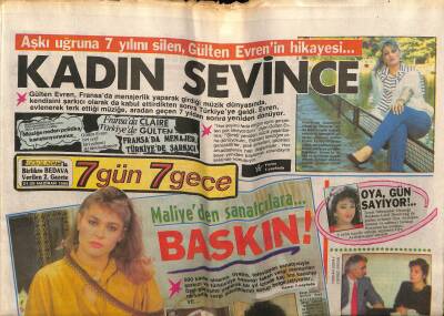 Gölge Adam Gazetesi 7 Gün 7 Gece Eki 21-28 Haziran 1988 - Türkan Şorayın Klavuzu GZ58561 - 1