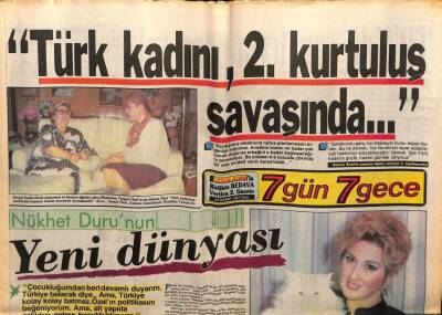 Gölge Adam Gazetesi 7 Gün 7 Gece Eki 24 Kasım 1987 - Nükhet Durunun Yeni Dünyası GZ58530 - 1