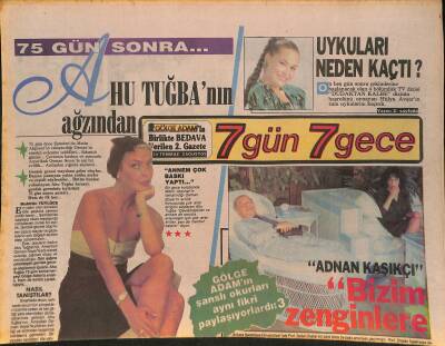 Gölge Adam Gazetesi 7 Gün 7 Gece Eki 24 Temmuz-2 Ağustos - Ahu Tuğbanın Ağzından - Zeki Alasya Ve Metin Akpınar Müteahhitliğe Soyundular ! GZ126197 - 1
