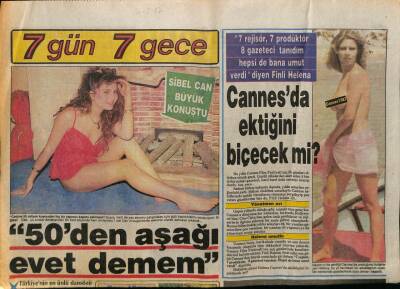 Gölge Adam Gazetesi 7 Gün 7 Gece Eki 26 Mayıs 1987 - Sibel Can Büyük Konuştu GZ75099 - 1
