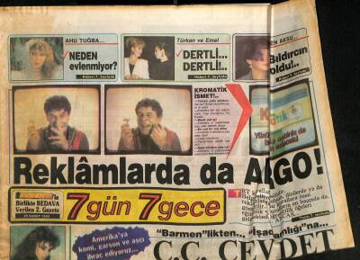 Gölge Adam Gazetesi 7 Gün 7 Gece Eki 29 Şubat 1988 - Minik Serçe Sezen Aksu Bıldırcın Oldu ! GZ115476 - 1