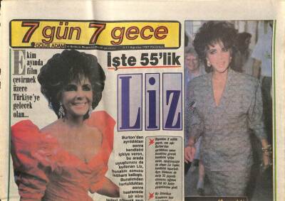 Gölge Adam Gazetesi 7 Gün 7 Gece Eki 3-11 Ağustos 1987 - Hülya Süerin 10 Milyonluk Turnesi... GZ113777 - 1