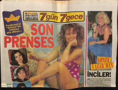 Gölge Adam Gazetesi 7 Gün 7 Gece Eki 6-13 Eylül 1988 - Gönül Yazardan İnciler, Yeşilçamın Sultanlık Tahtına Göz Diken Son Prenses GZ58550 - 1