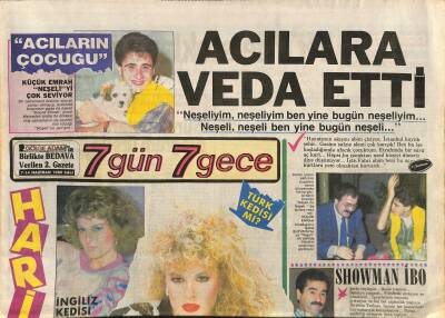 Gölge Adam Gazetesi 7 Gün 7 Gece Eki 7-14 Haziran 1988 - Küçük Emrah Neşeliyi Çok Seviyor GZ115008 - 1