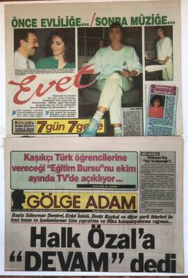 Gölge Adam Gazetesi 7 Gün 7 Gece Eki İle 27 Eylül - 4 Ekim 1988 - Halk Özala DEVAM Dedi GZ8139 - 1
