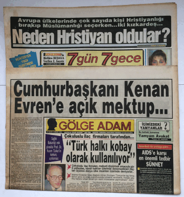 Gölge Adam Gazetesi 7 Gün 7 Gece Eki İle 29 Mart - 5 Nisan 1988 - Türkiyede Yaşlı Nüfus Ve Sorunları Artacak GZ7618 - 1