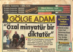 Gölge Adam Gazetesi 7 Haziran 1986 - Cin Gibi Kadın Oya Aydoğan - Emel Sayın'ın Evliliği Annesine Yaradı - Ursula'yı Alanya Güneşi Çarptı GZ3802 - Gökçekoleksiyon