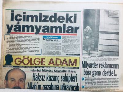 Gölge Adam Gazetesi 7 Mart 1988 - Bülent Ersoy Ve İbrahim Tatlısesin Arasına Kara Kedi Girdi GZ42069 - 1