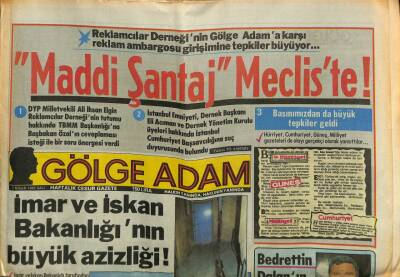 Gölge Adam Gazetesi 7 Nisan 1987 - Fatma Girik Ve Memduh Ün Uludağda GZ76428 - 1