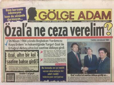 Gölge Adam Gazetesi 8 Temmuz 1986 - Turgut Özala Ne Ceza Verelim GZ51053 - 1