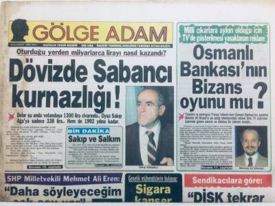 Gölge Adam Gazetesi 9-16 Şubat 1988 - Dövizde Sabancı Kurnazlığı GZ42072 - 1