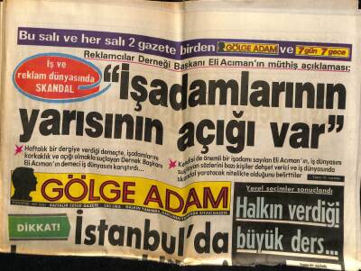 Gölge Adam Gazetesi 9 Haziran 1987 - İstanbulda Kanser Tehlikesi GZ58475 - 1