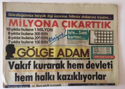 Gölge Adam Gazetesi 9 Mayıs 1986 - CANNES Film Festivali Hareketli Başladı GZ10947 - 1