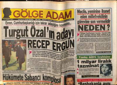 Gölge Adam Gazetesi 9 Şubat 1988 - Yanlış Aids Teşhisine 1 Milyarlık Tazminat GZ58400 - 1