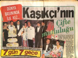 Gölge Adam Gazetesi Magazin Eki 10-17 Ağustos 1987 - Kaşıkçı'nın Çifte Mutluluğu - Kraliçe Süreyya'da Davetliler Arasındaydı GZ150398 - 1