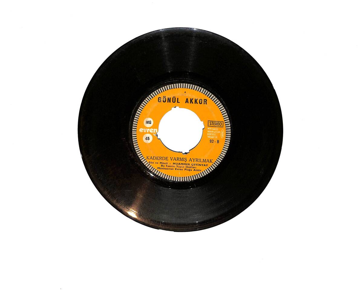Gönül Akkor – Kaderde Varmış Ayrılmak / Zaman Kötü Korkuyorum 45’lik Plak (10/7) PLK26971 - 1