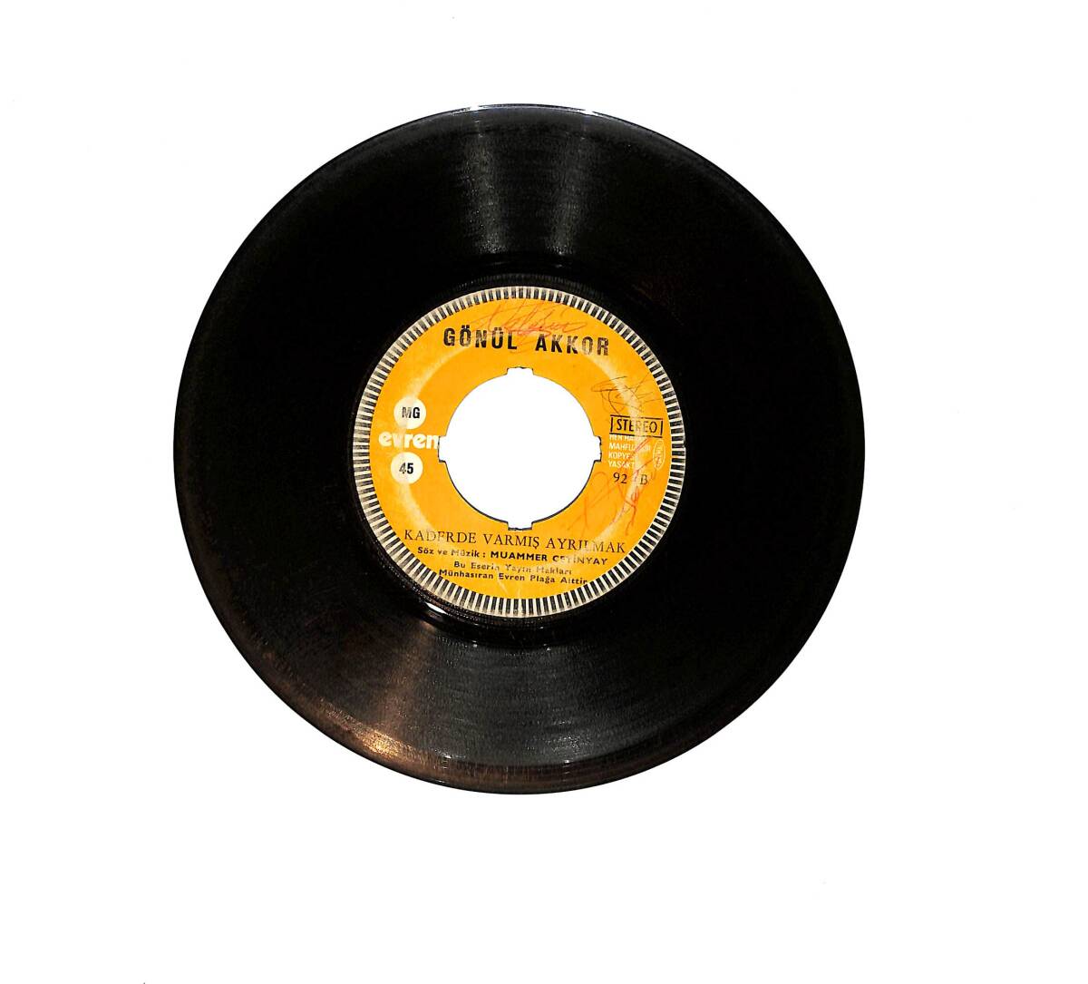 Gönül Akkor – Zaman Kötü Korkuyorum / Kaderde Varmış Ayrılmak 45’lik Plak (10/6.5) PLK26972 - 2
