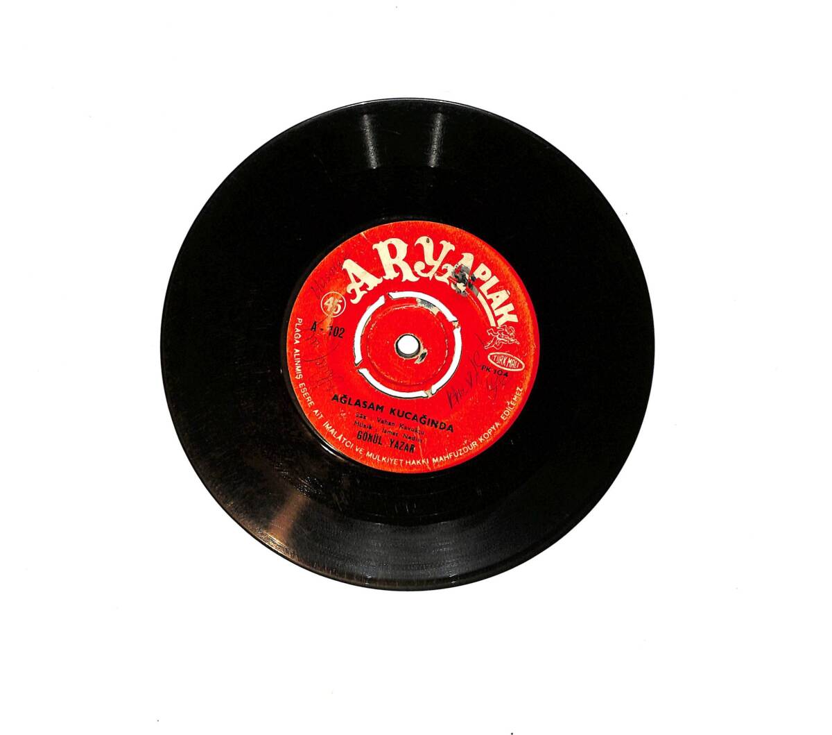 Gönül Yazar – Agora Meyhanesi / Ağlasam Kucağında 45’lik Plak (10/7) PLK26994 - 2