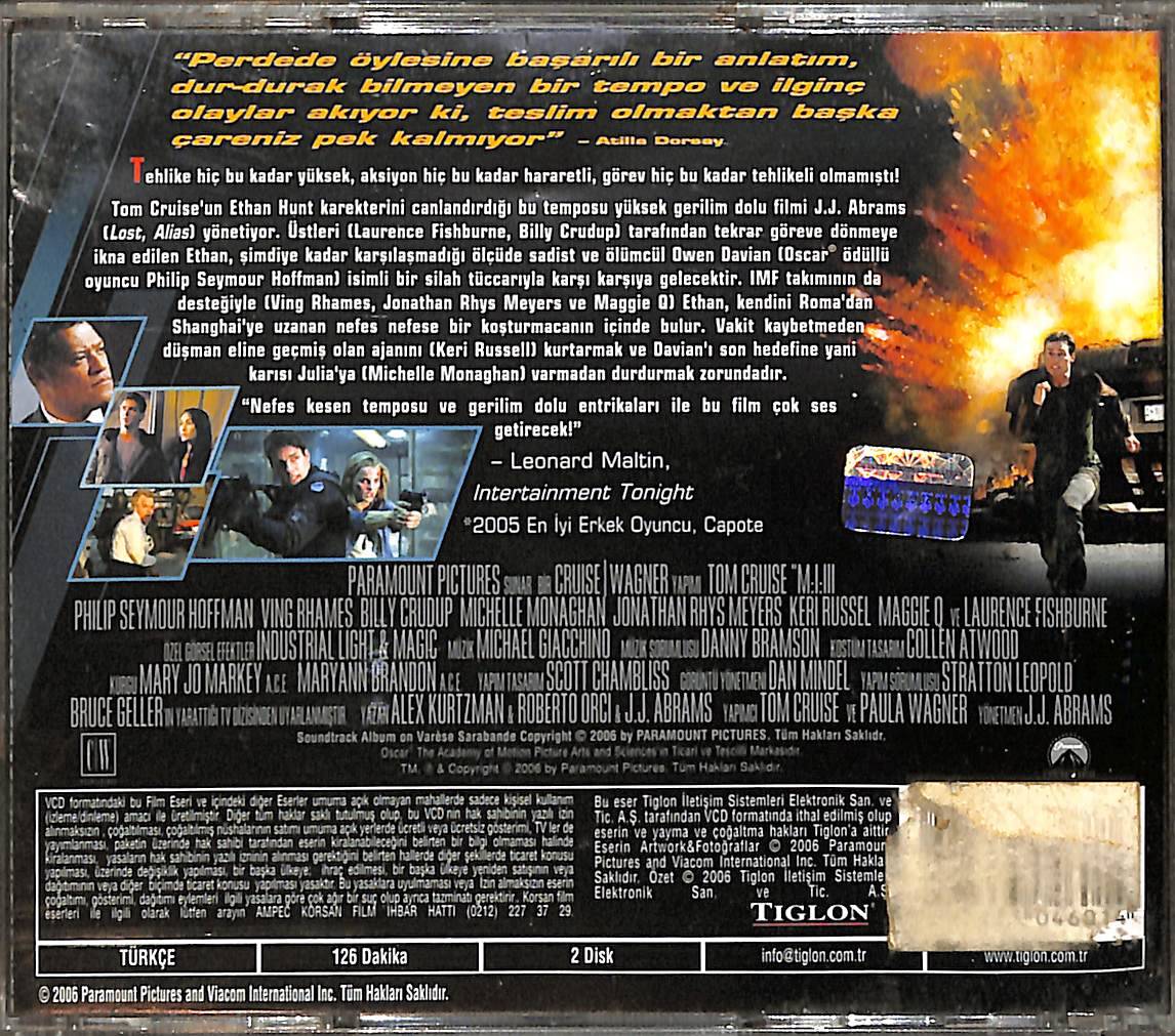 Görevimiz Tehlike 3 – Mission: Impossible 3 (2006) Orijinal VCD Film VCD29051 - 2