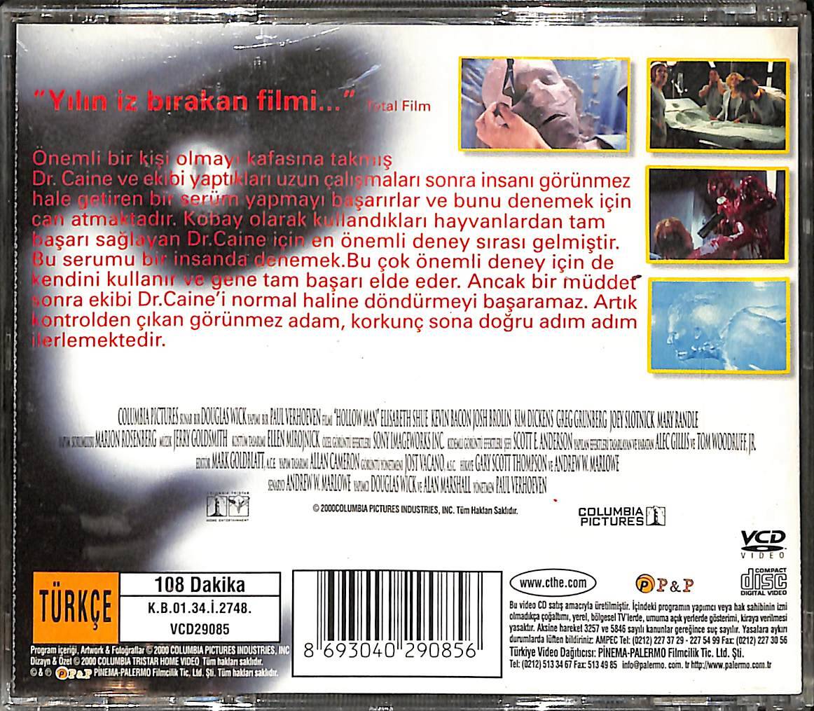 Görünmeyen Tehlike – Hollow Man (2000) Orjinal VCD Film VCD28734 - 2