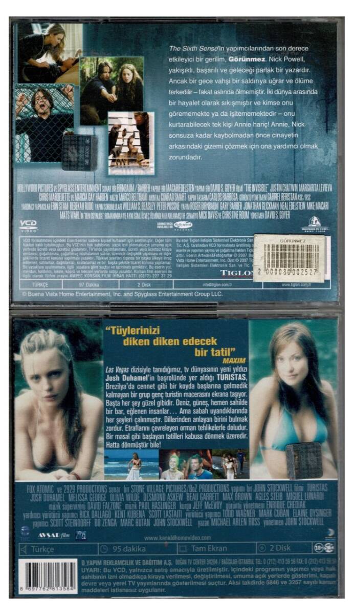 Görünmez Turistas - 2 Adet VCD Film VCD1333 - 2