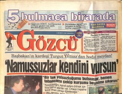 Gözcü Gazetesi 1 Haziran 1996 - Özer Çiller'i Kıskandıran Sahneler - Levent Kırca Şimdi Film Çevirmek İstiyor - Rusya'da Çıplak Tiyatro GZ2576 - Gökçekoleksiyon