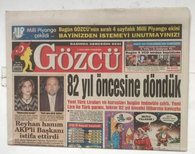 Gözcü Gazetesi 1 Ocak 2005 - Arjantinde Lüks Gece Kulübü Cayır Cayır Yandı 175 Ölü GZ8276 - 1