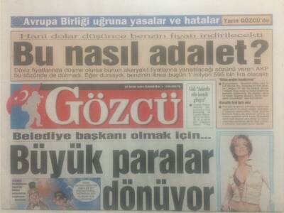 Gözcü Gazetesi 10 Ocak 2004 - Ajda Pekkan Kedisi İçin Doğum Günü Partisi Yaptı GZ38135 - 1
